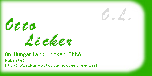 otto licker business card